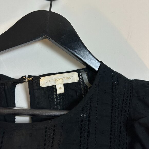 LOVESHACKFANCY Natasha Dress in Black Size X-Small - Picture 5 of 11